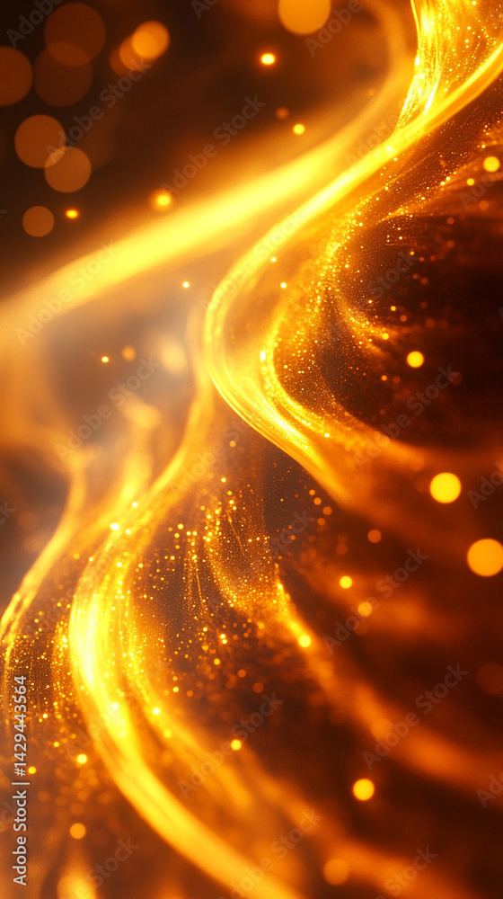 Poster glowing round illuminated lines with motion blur represent futuristic speed connectivity and infinit