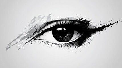 Obraz premium Vector graphic of an eye--minimal and stylized. 