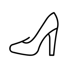 High heel shoe fashion footwear elegant style women's shoe stiletto heel designer shoes outline drawing