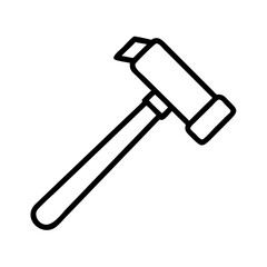 Isolated rubber mallet tool vector illustration for construction and woodworking projects