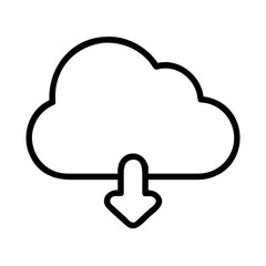 Download from cloud storage service icon vector illustration for website and graphic design needs
