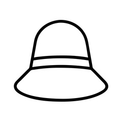 Outline drawing of a sun hat for women fashion accessory summer vacation headwear and style guide