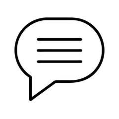 Chat bubble icon message communication symbol vector graphic illustration ui design element line art