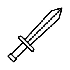 Download sword vector icon outline style for medieval fantasy rpg game asset design element