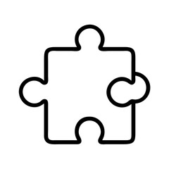 Puzzle piece icon vector illustration for jigsaw, connection, and solution concepts design element