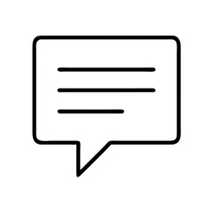 Chat bubble icon vector illustration message speech bubble graphic element communication design element