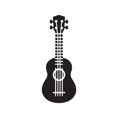 Obraz premium Island Strings: A Charming Collection of Ukulele Vector Silhouettes Showcasing the Lighthearted Spirit, Iconic Shape, and Joyful Sound of This Beloved Four-String Instrument.