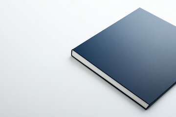 A navy blue hardcover book rests on a white background, showcasing its clean, simple design.