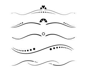 Stylized Decorative Line Elements specifically designed for enhancing Graphic Design projects