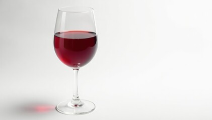 A glass of red wine on a pristine white background, texture, red, pinot noir