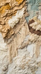 Abstract Beige and Brown Textured Wall Hanging Art