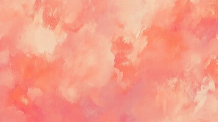 Fototapeta premium Soft, blended coral and peach watercolor wash.