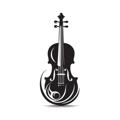 Obraz premium Strings of Mastery: A Captivating Collection of Violin Vector Silhouettes Celebrating the Timeless Elegance, Rich Sound, and Musical Power of This Iconic String Instrument.