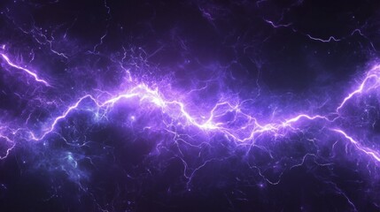Obraz premium Abstract Electric Purple Lightning Background. Generative AI