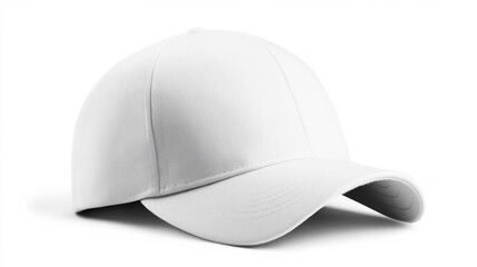 White Cap Mockup on White Background. Generative AI