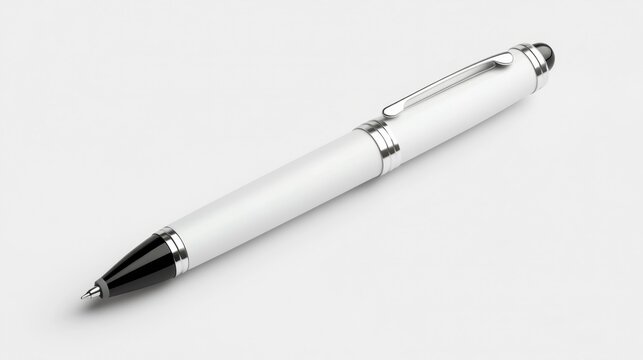 Snow pen mockup closeup isolated on white background. Generative AI