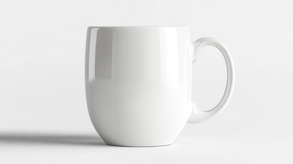 Obraz premium Pearl mug mockup closeup isolated on white background. Generative AI