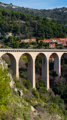 French Riviera. Turquoise sea, colorful houses, marina and seaside, Provence, Alps, Cote d'Azur France February 25, 2025