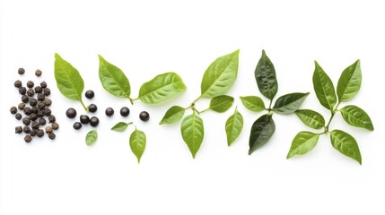 Fototapeta premium 7 Pot Douglah Pepper on white isolated background. Generative AI