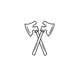 crossed axes icon hand drawn