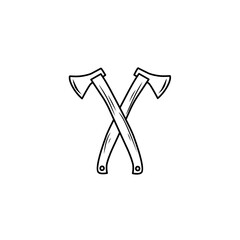 crossed axes icon hand drawn