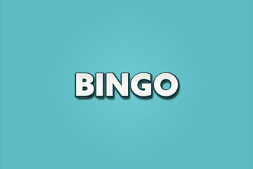 Bingo (bingo) - A turquoise banner illustration with white text.