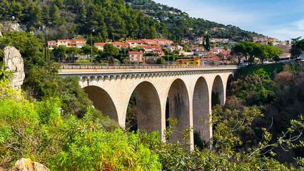 French Riviera. Turquoise sea, colorful houses, marina and seaside, Provence, Alps, Cote d'Azur France February 25, 2025