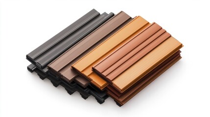 Composite panels isolated on white background. Generative AI