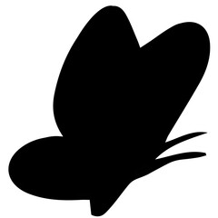 "Black Butterfly Silhouette Icon &ndash; Simple Vector Graphic for Logos & Designs"