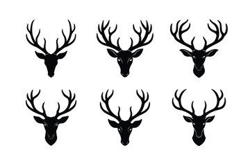 Majestic Deer Antler Silhouettes

