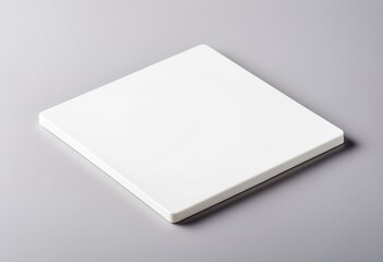 white ceramic coaster isolated on background
