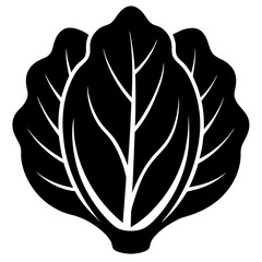 Leaf Cabbage Pak Choy Silhouette Icon