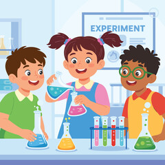 kids in science lab
