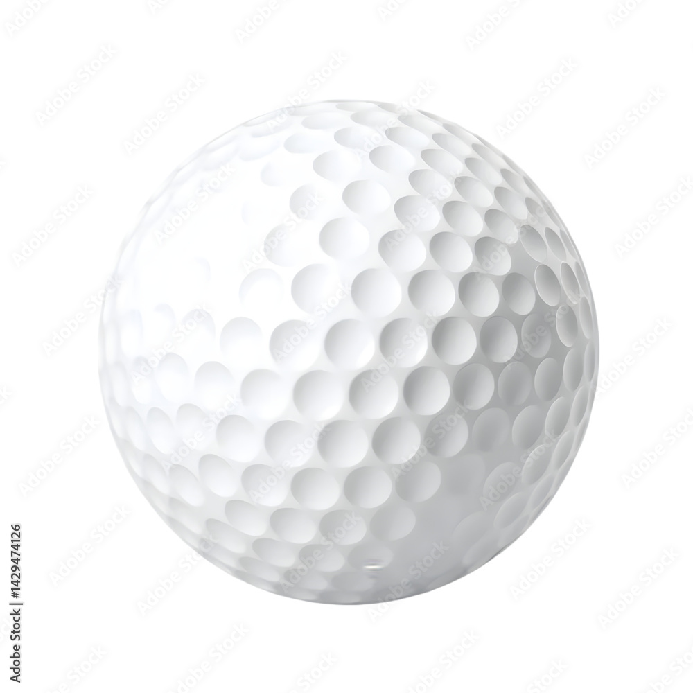 Poster golf ball design. sports equipment presentation. a high quality 3d render. isolated on white. profes