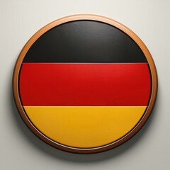 Obraz premium German flag emblem with wooden frame design in red, black, and gold