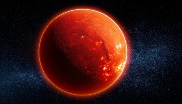 aldebaran star in space red giant on black background massive star at the end of evolution