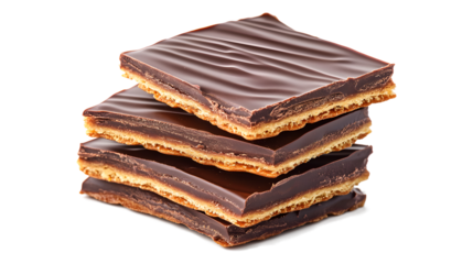 A stack of chocolate cookies 