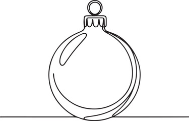 Ornaments and baubles in continuous line drawing
