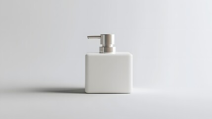White ceramic soap dispenser. (5)