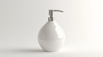 White ceramic soap dispenser. (13)