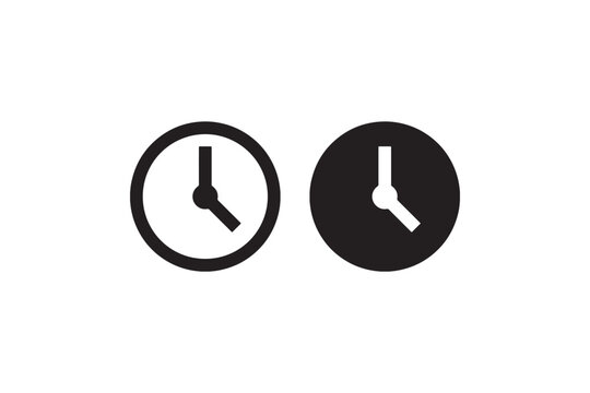 Clock Icon Showing 4 PM Time Vector