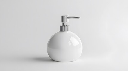White ceramic soap dispenser. (15)