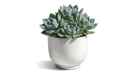 succulent plant in a pot on a white background