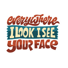 Funny fun Hand lettering character illustration retro design, PNG Transparent Background