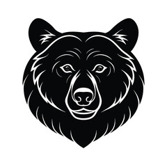 Bear Head Silhouette Vector Illustration Design