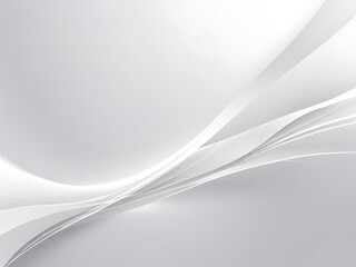3D Modern White Wave Background - Minimalist and Stylish with Curved Textured Effect