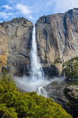 Popular Upper Yosemite Falls Trail located in Yosemite National Park, California