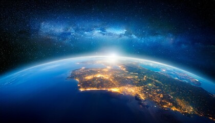 Fototapeta premium earth lights from space