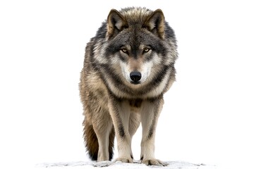 Fototapeta premium alpha dire wolf in fierce front-facing portrait 