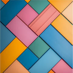 Fototapeta premium minimalist arrangement of solid colored lines,